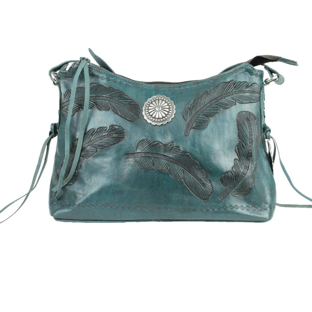 4-206945 American West Sacred Bird Zip Top Shoulder Bag sku 4-206945