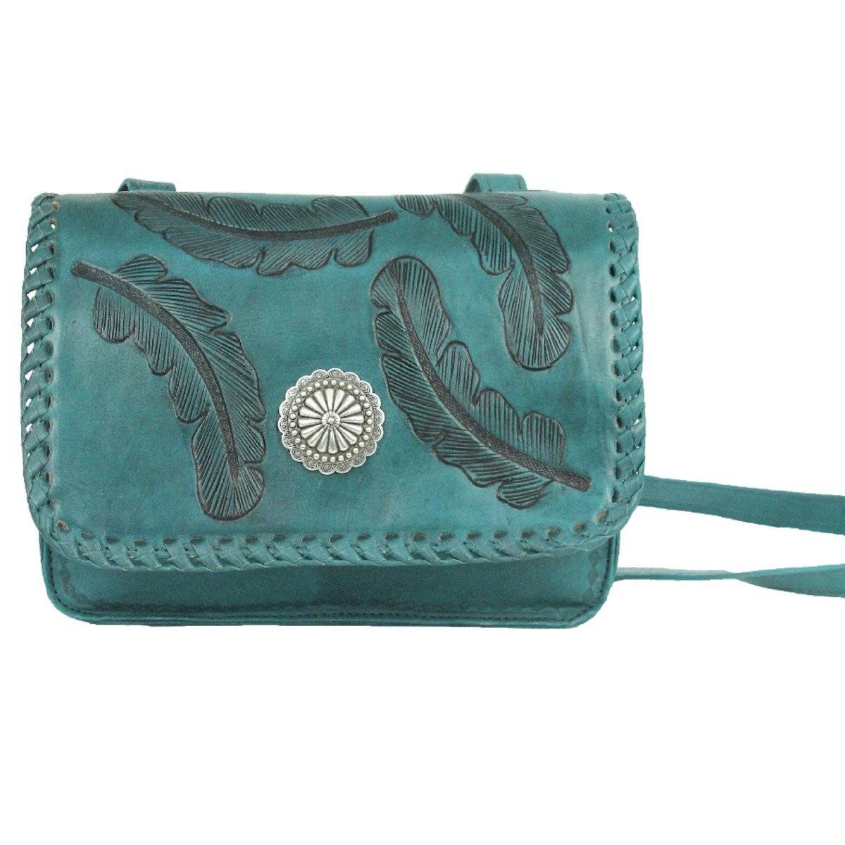 American West Sacred Bird Multi-Compartment Crossbody Flap Bag