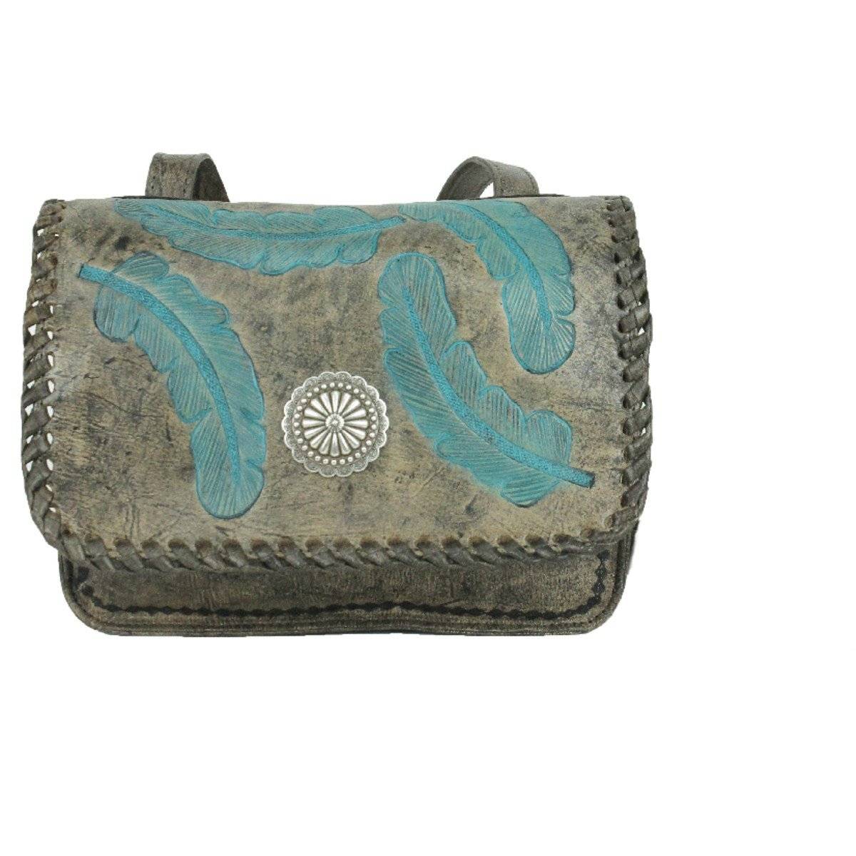 American West Sacred Bird Multi-Compartment Crossbody Flap Bag