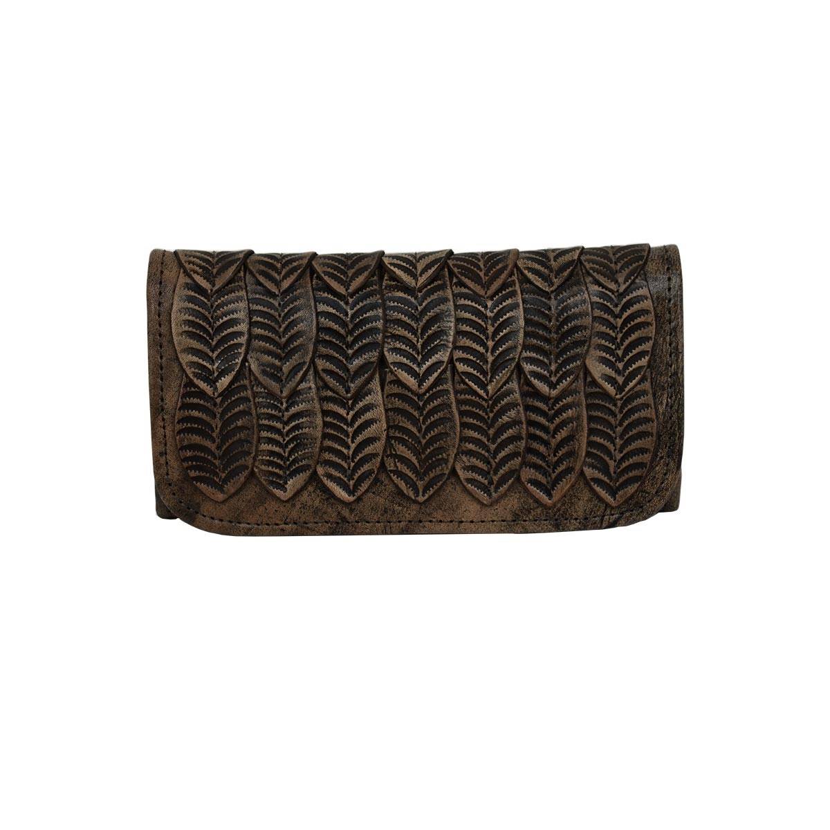 American West Ladies Freedom Feather Tri-Fold Wallet