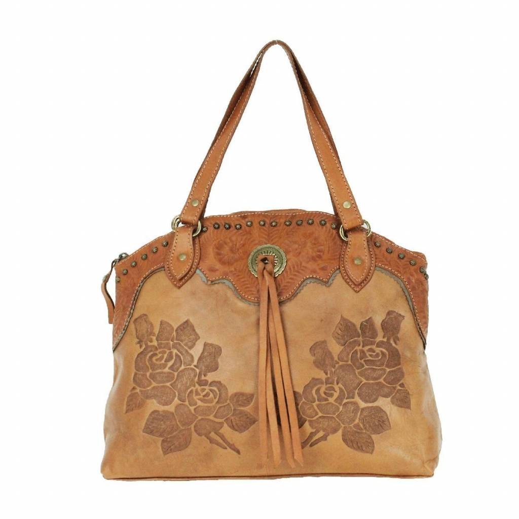 American West Texas Rose Zip Top Tote