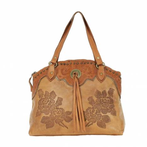 American West Texas Rose Zip Top Tote