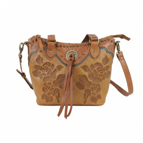 American West Texas Rose Small Zip Top Bucket Tote