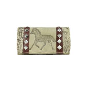 American West Ladies Hitchin Post Tri-Fold Wallet