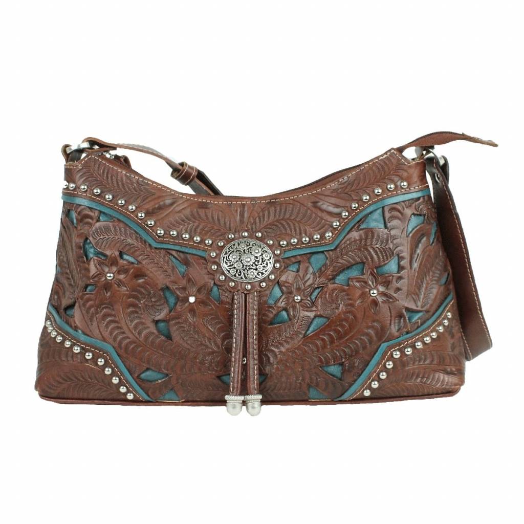 American West Lady Lace Zip-Top Shoulder Bag