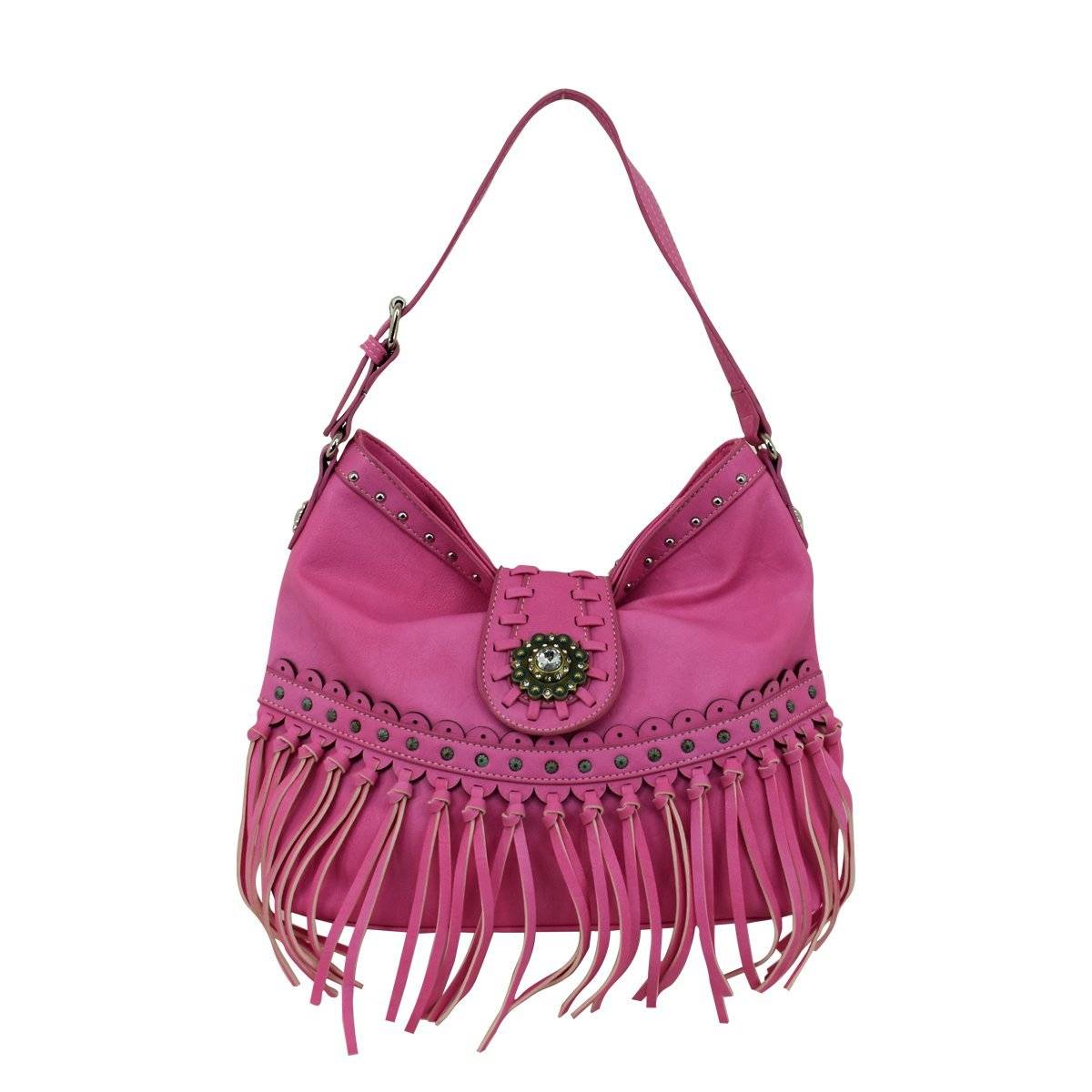 4-207132 Bandana Slouch Hobo HandBag with Fringes sku 4-207132