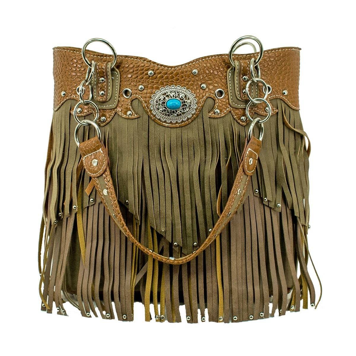 4-207145 Bandana Handbag with Fringe sku 4-207145