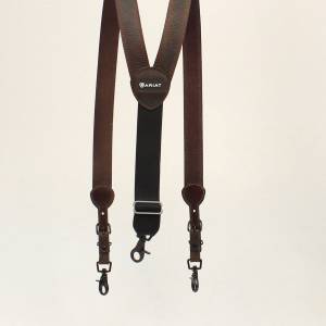 M & F Western Mens Pebbled Gallus Suspenders
