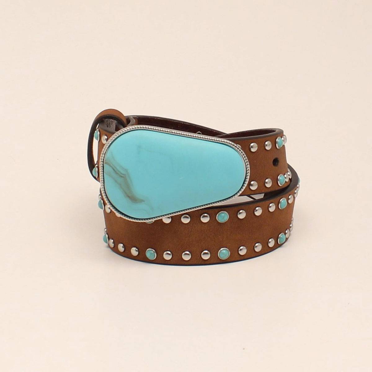 Angel Ranch Kids 1 1/4 Turquoise Stained Edge Stone Belt