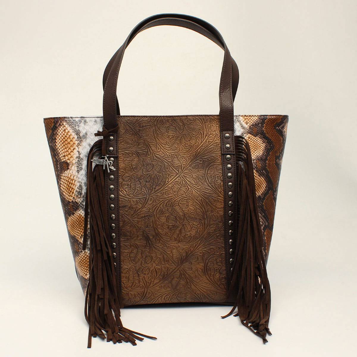 Angel Ranch Ladies Python Fringe Concealed Carry Tote