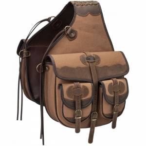 Tough-1 Canvas Trail Bag with Leather Accents