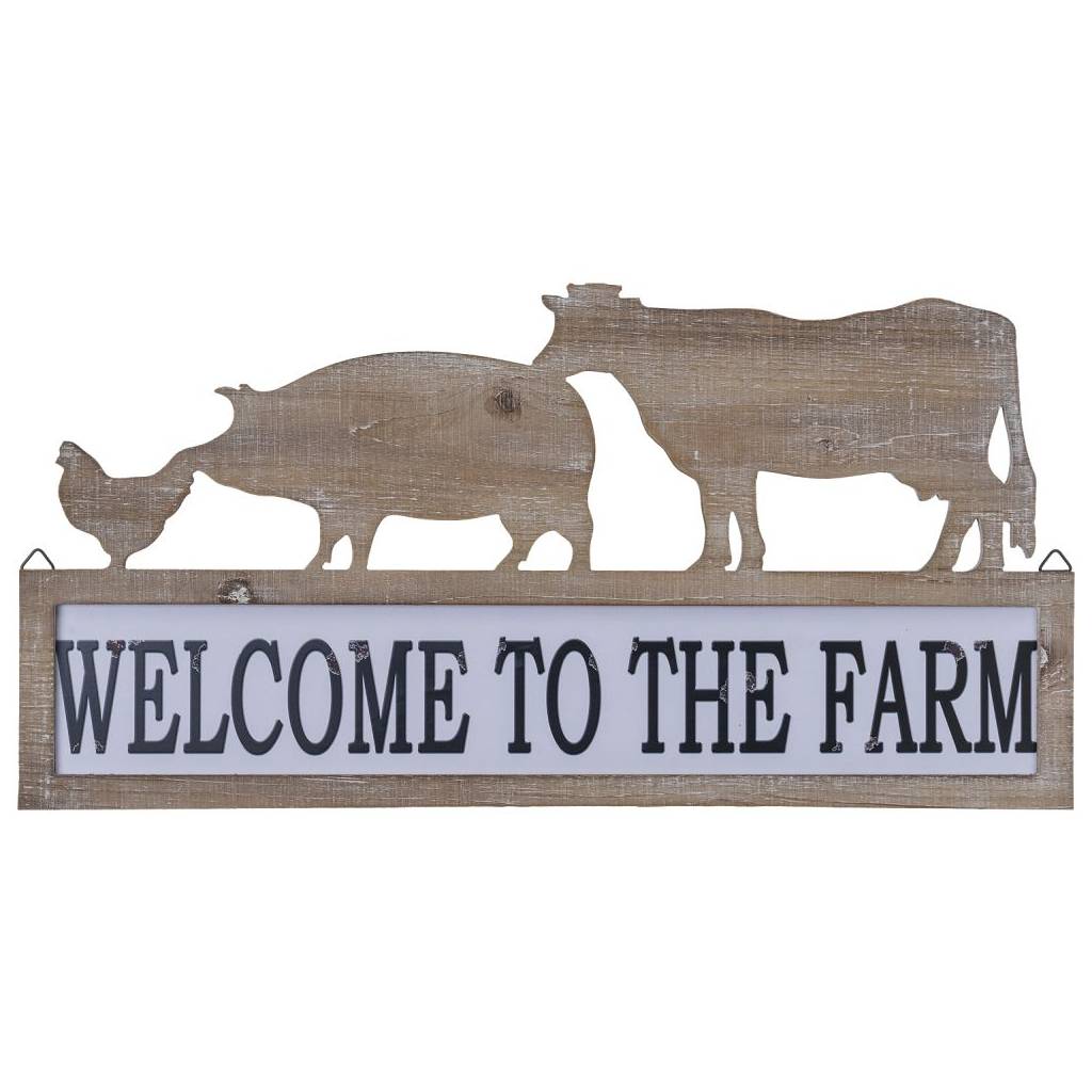 Gift Corral Wooden Farm Welcome Sign