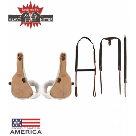 Feather-Weight Leather Elbow Boots with Suspenders