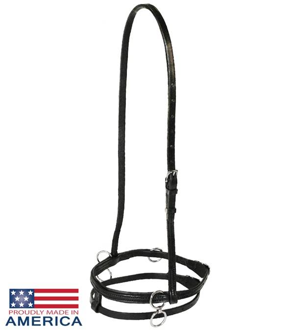 Feather-Weight Leather Flash Noseband Race Halter