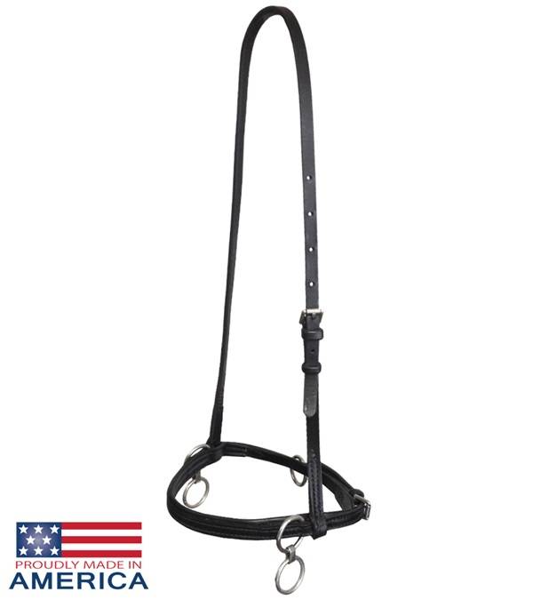 Feather-Weight Leather Two-Ring Race Halter