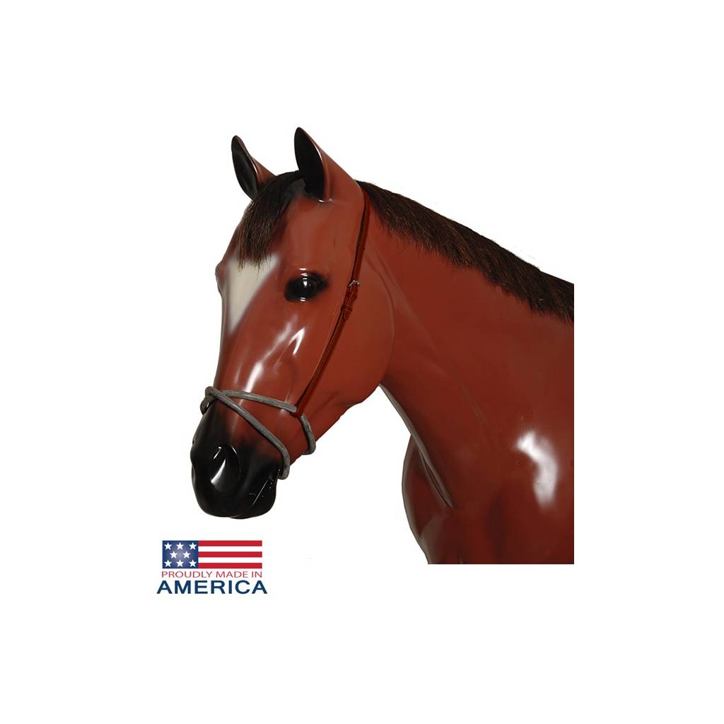 Feather-Weight Leather Rubber Figure 8 Noseband