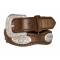 Jack Daniel's Ladies Scalloped & Laced Leather Belt with Conchos