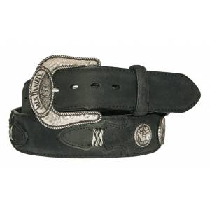 Jack Daniel's Leather Western Belt with Conchos