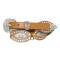 Jack Daniel's Ladies Scalloped & Linked Leather Belt with Rhinestone Studs