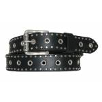 Jack Daniel's Slender Studded Leather Belt with Grommets