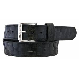 Jack Daniel's Logo Basket Weave Leather Belt