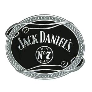 Jack Daniel's Oval Beaded Filigree Belt Buckle
