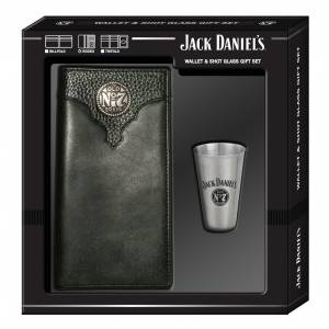 Jack Daniel's Rodeo Wallet & Shot Glass Gift Set