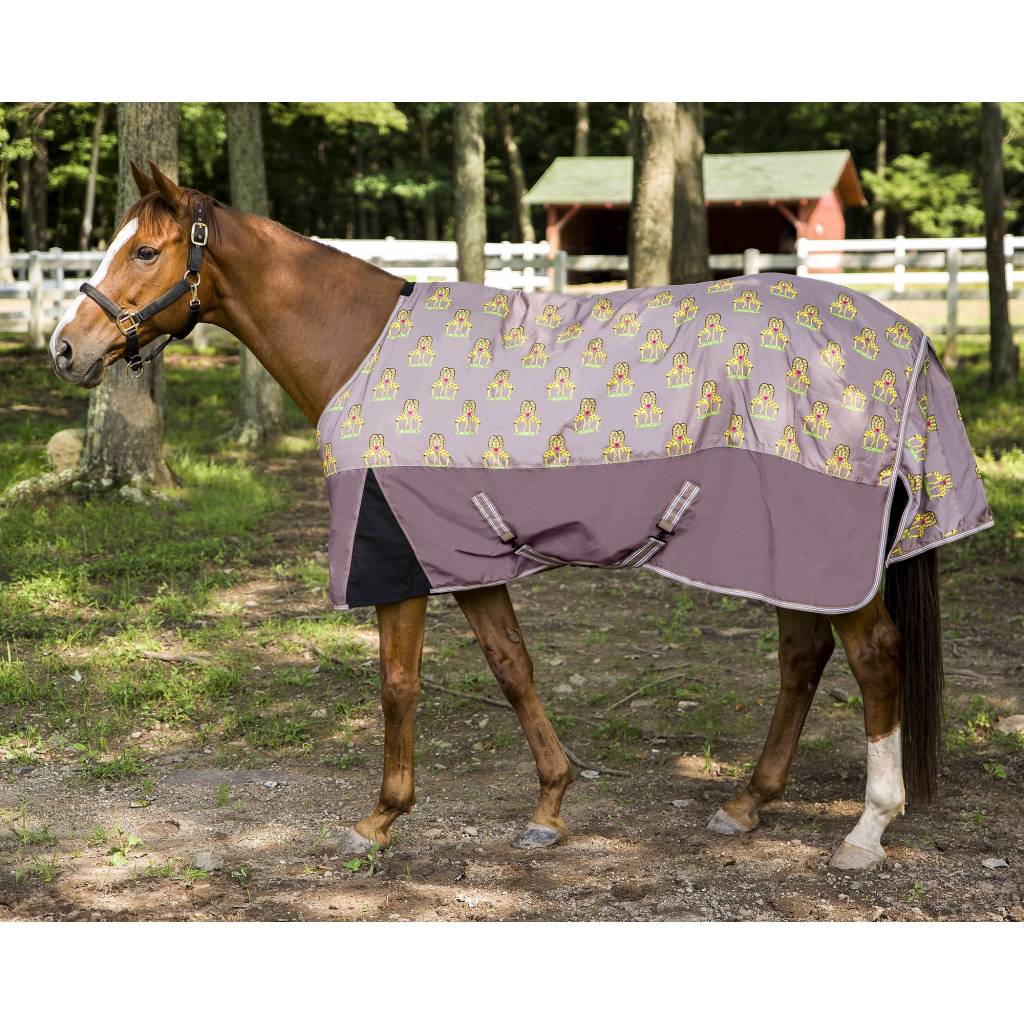 TuffRider Bonum 1200D Medium Weight Standard Neck Giraffe Print Turnout Blanket