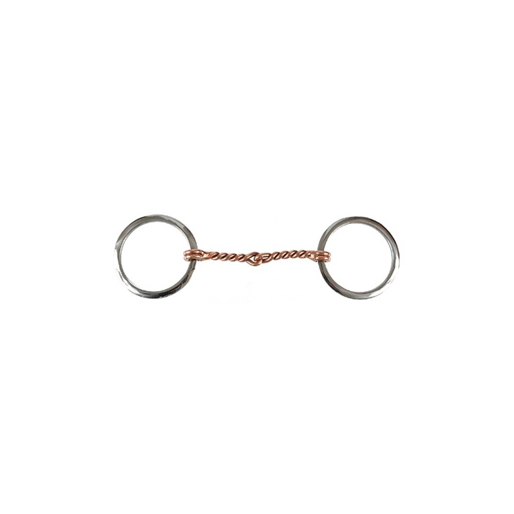 Jacks Copper Twisted Wire Ring Snaffle Bit