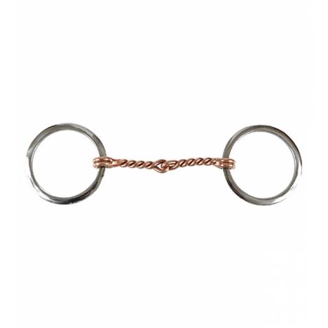 Jacks Copper Twisted Wire Ring Snaffle Bit