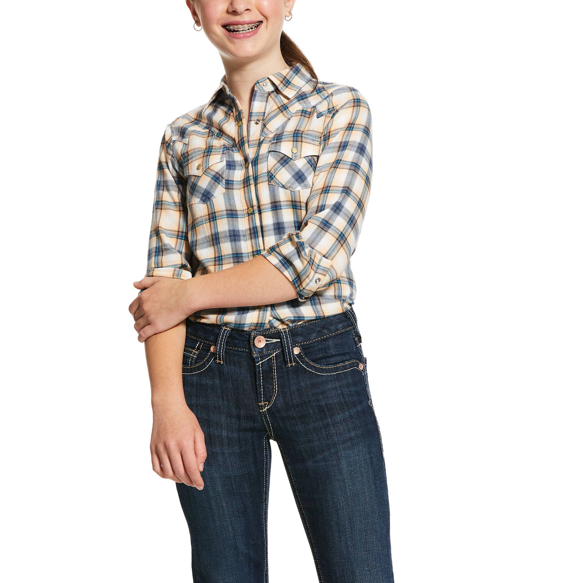 Ariat Kids R.E.A.L. Natural Long Sleeve Snap Shirt