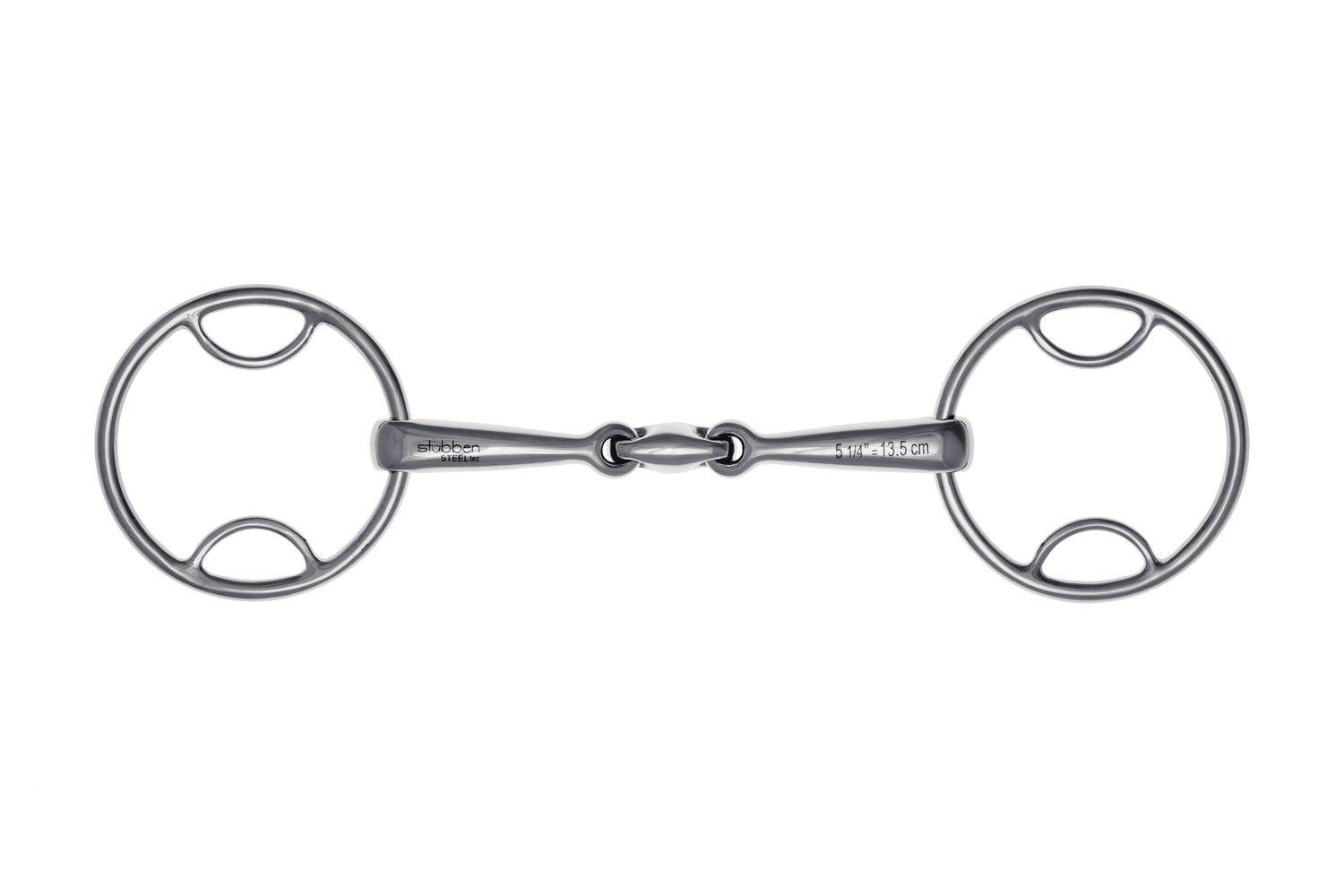 Stubben Easy Control 4 In 1 Loose Ring Snaffle Bit - Rigid Effect