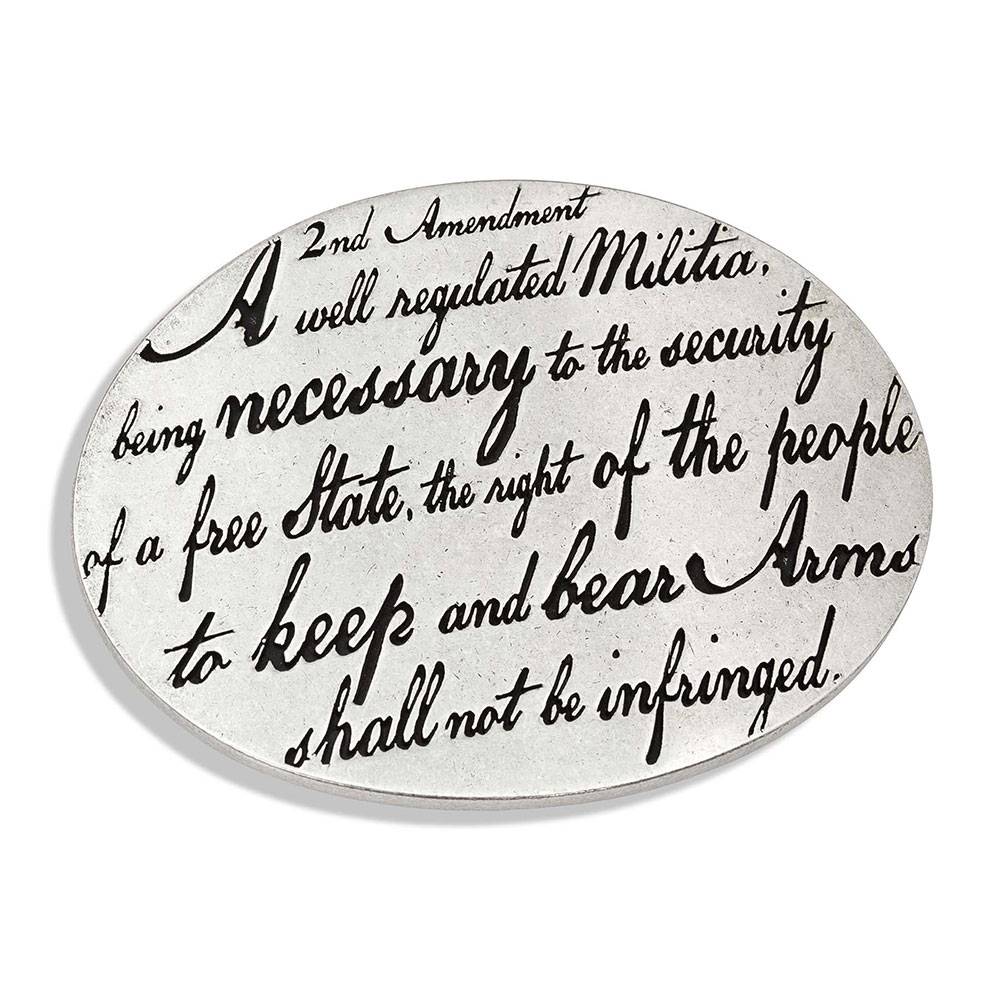 Montana Silversmiths Second Amendment Script Attitude Buckle