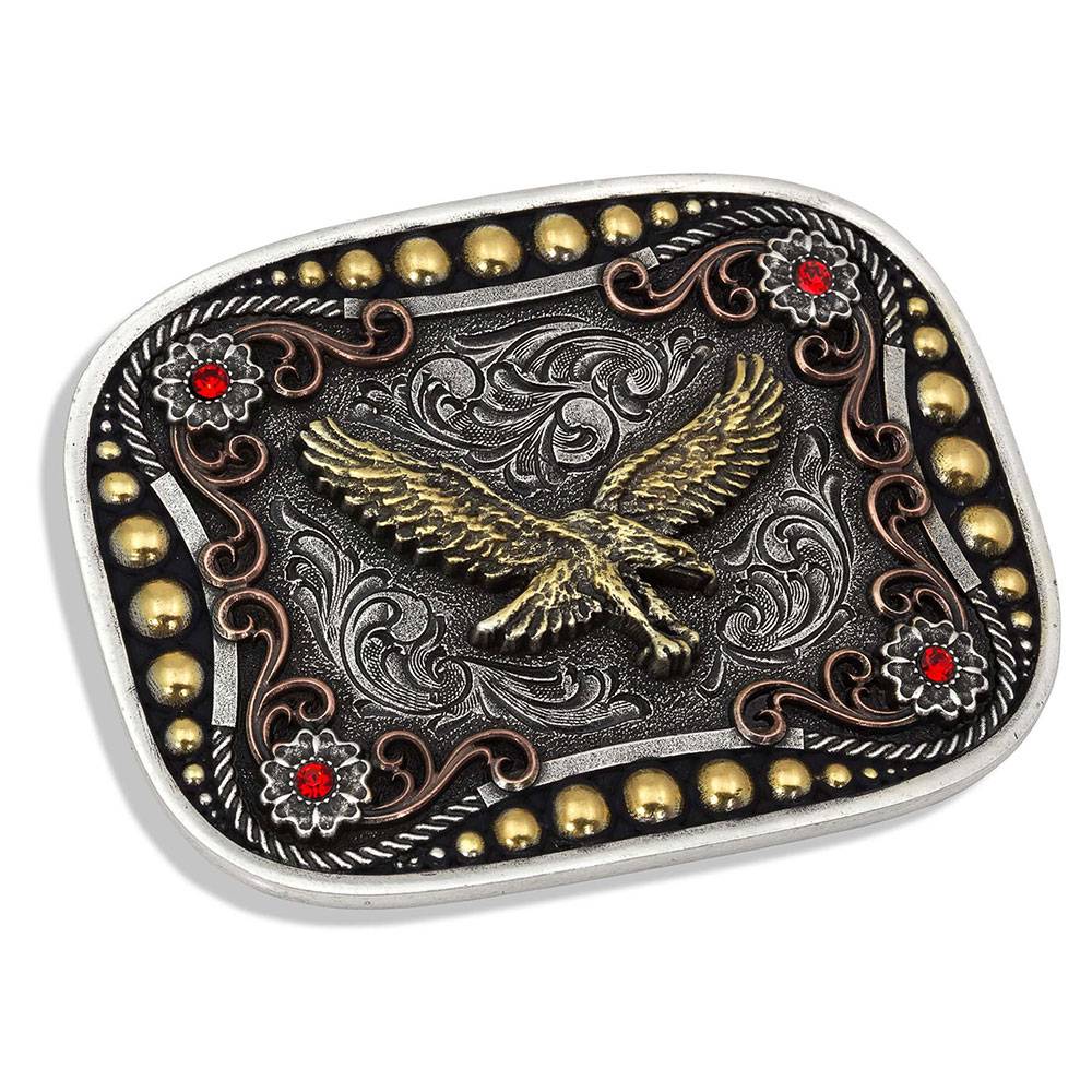 Montana Silversmiths Tri-Color Soaring Eagle Attitude Buckle