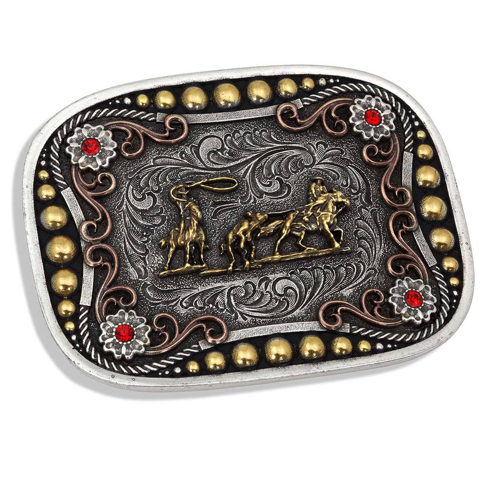 4-222024 Montana Silversmiths Tri-Color Team Roper Attitude sku 4-222024