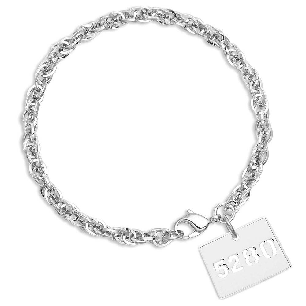 Montana Silversmiths I Heart Colorado State Elevation Charm Bracelet