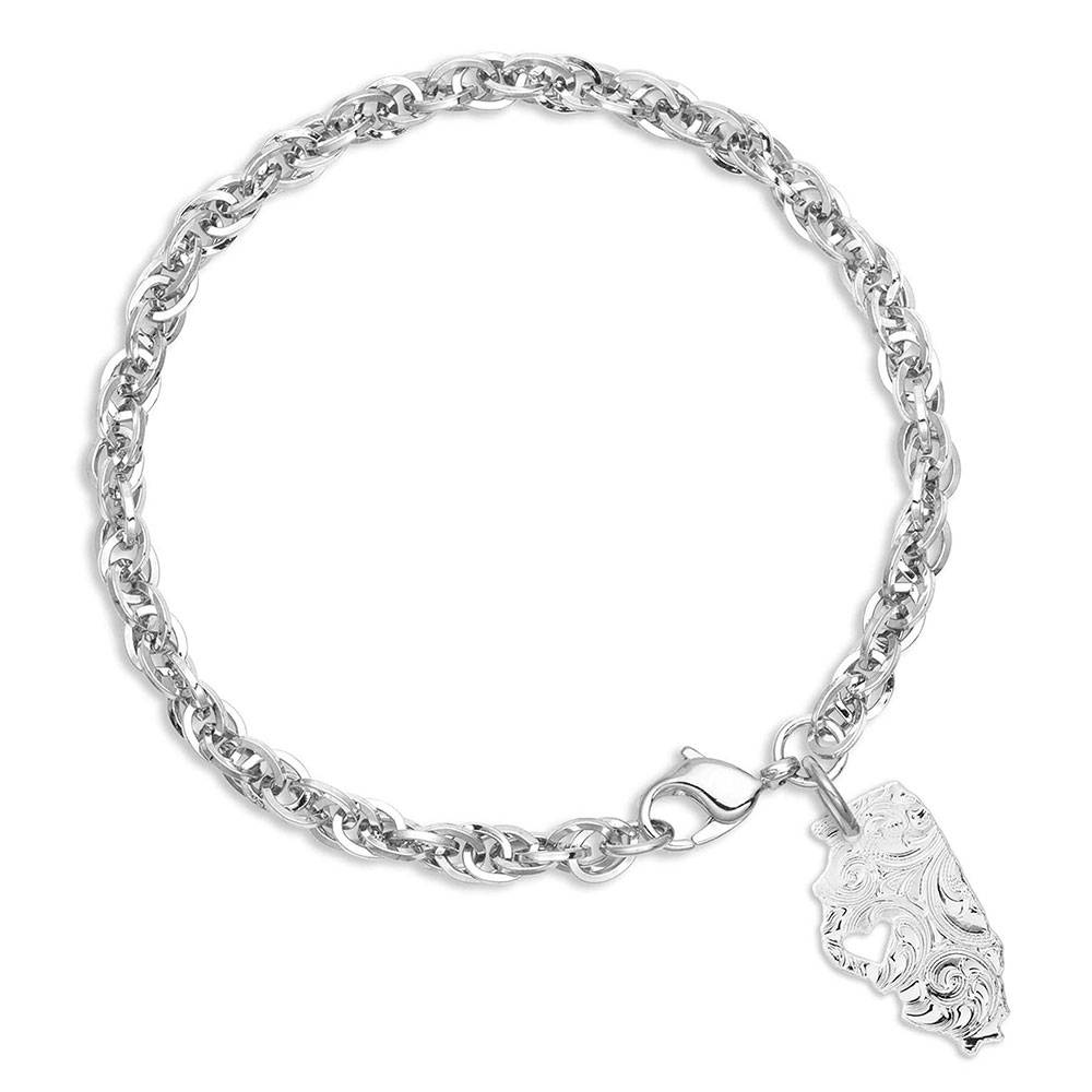 4-222041 Montana Silversmiths I Heart Illinois State Charm  sku 4-222041