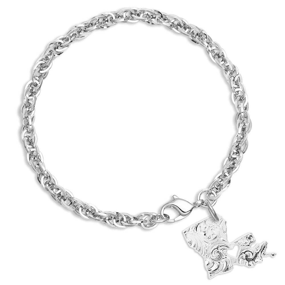 4-222042 Montana Silversmiths I Heart Louisiana State Charm sku 4-222042