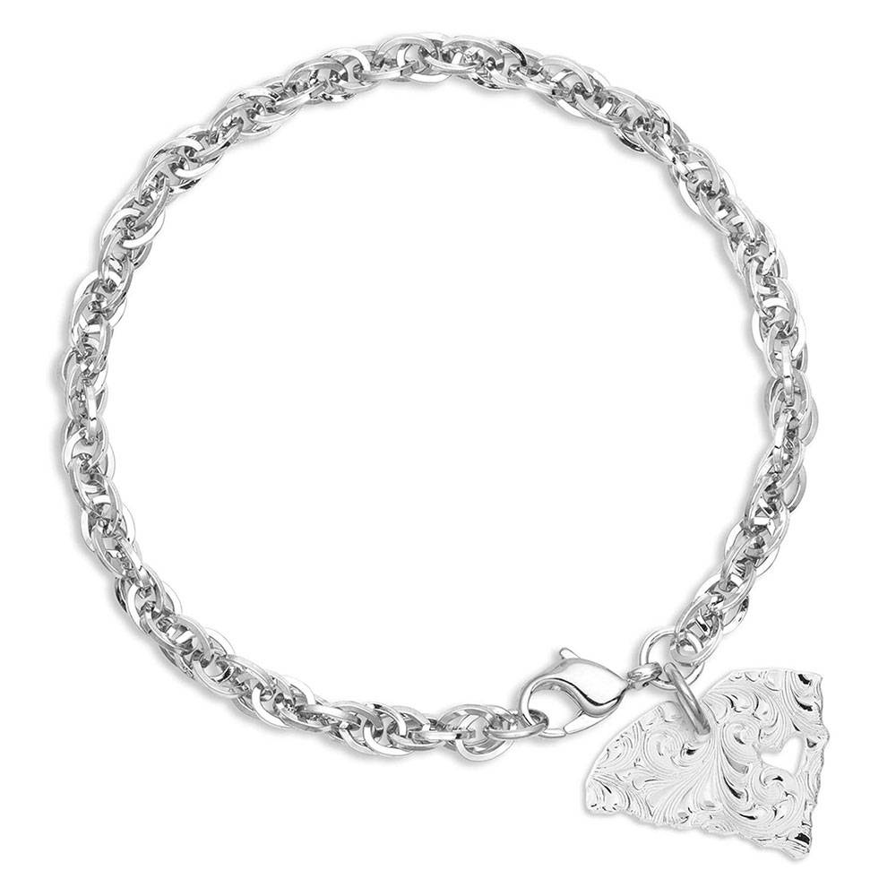 Montana Silversmiths I Heart South Carolina State Charm Bracelet