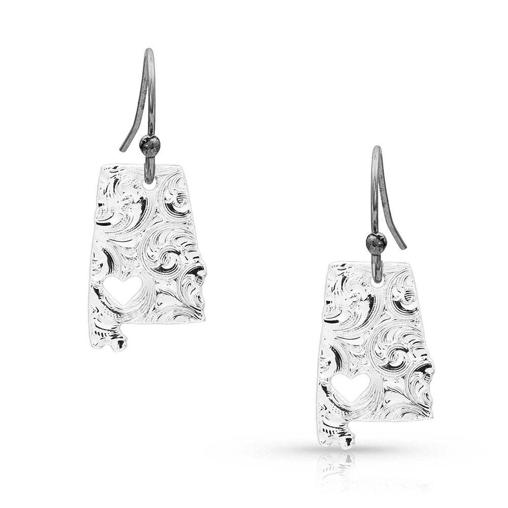 Montana Silversmiths I Heart Alabama State Charm Earrings