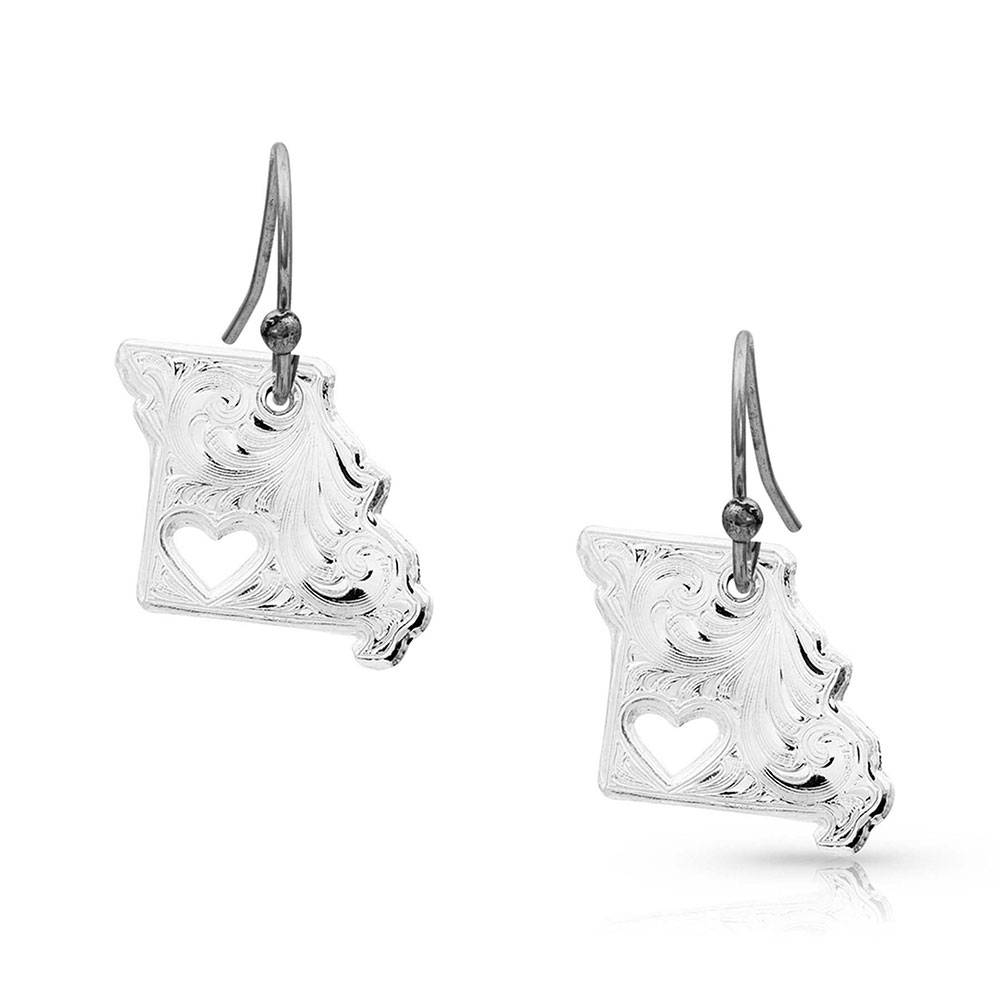 Montana Silversmiths I Heart Missouri State Charm Earrings