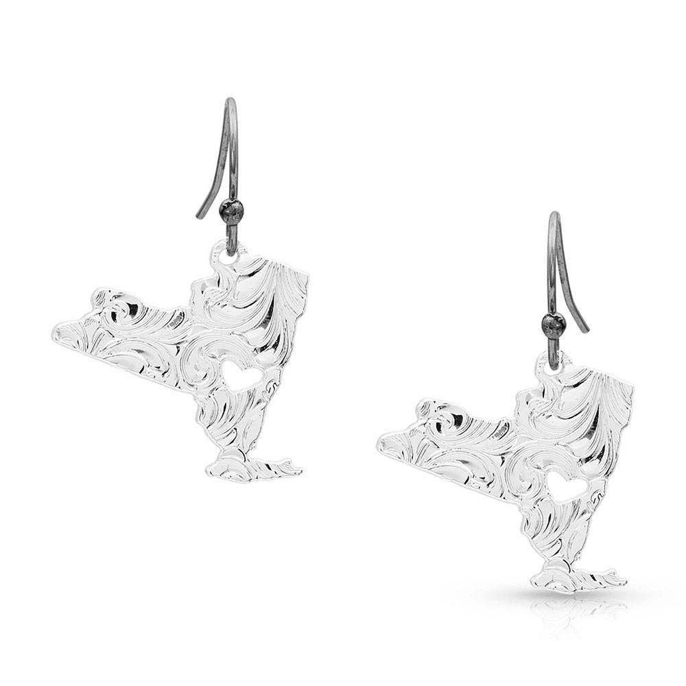 Montana Silversmiths I Heart New York State Charm Earrings