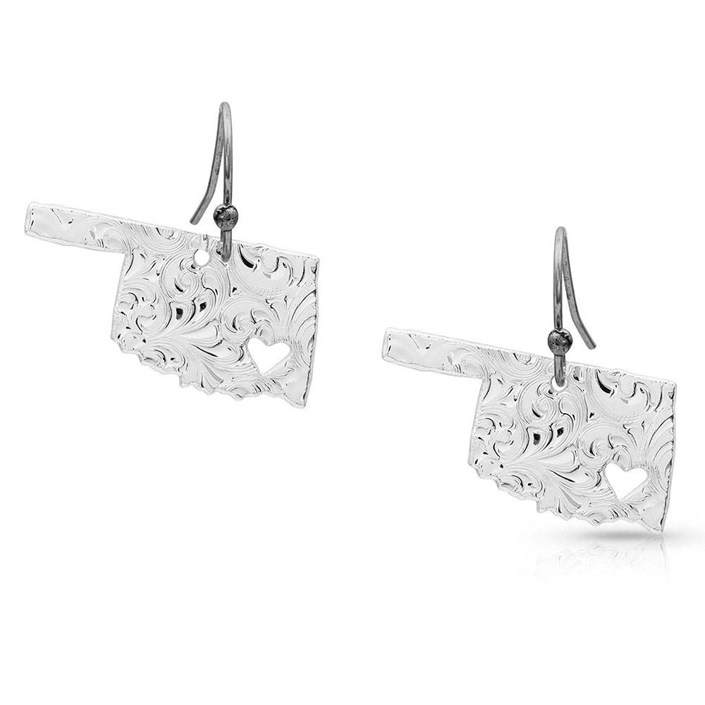 Montana Silversmiths I Heart Oklahoma State Charm Earrings