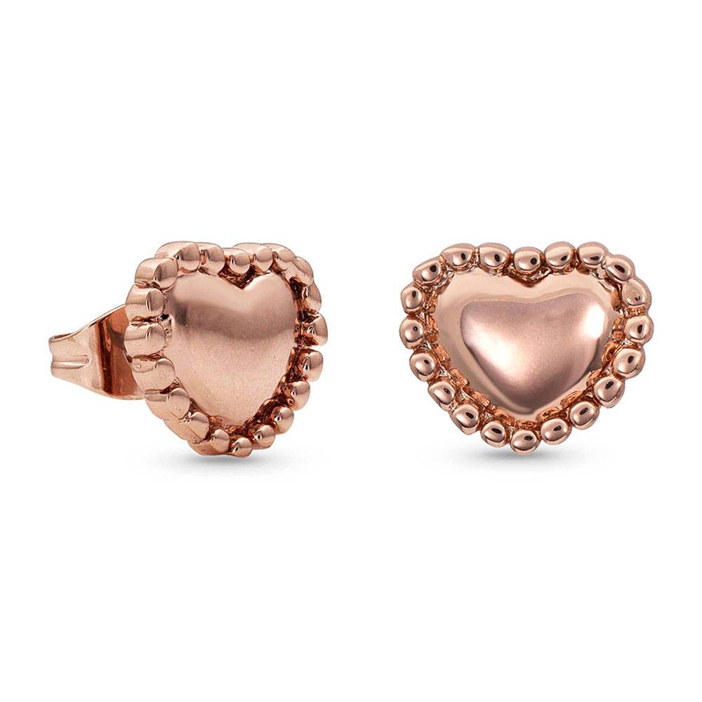 4-222083 Montana Silversmiths Beaded Rose Puffy Heart Stud  sku 4-222083