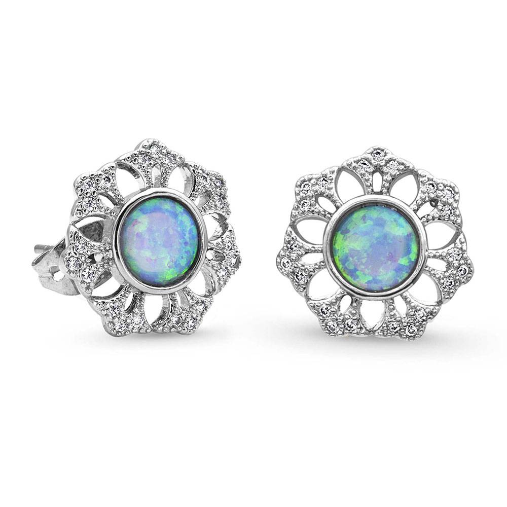 Montana Silversmiths River of Lights Snowflake Opal Earrings