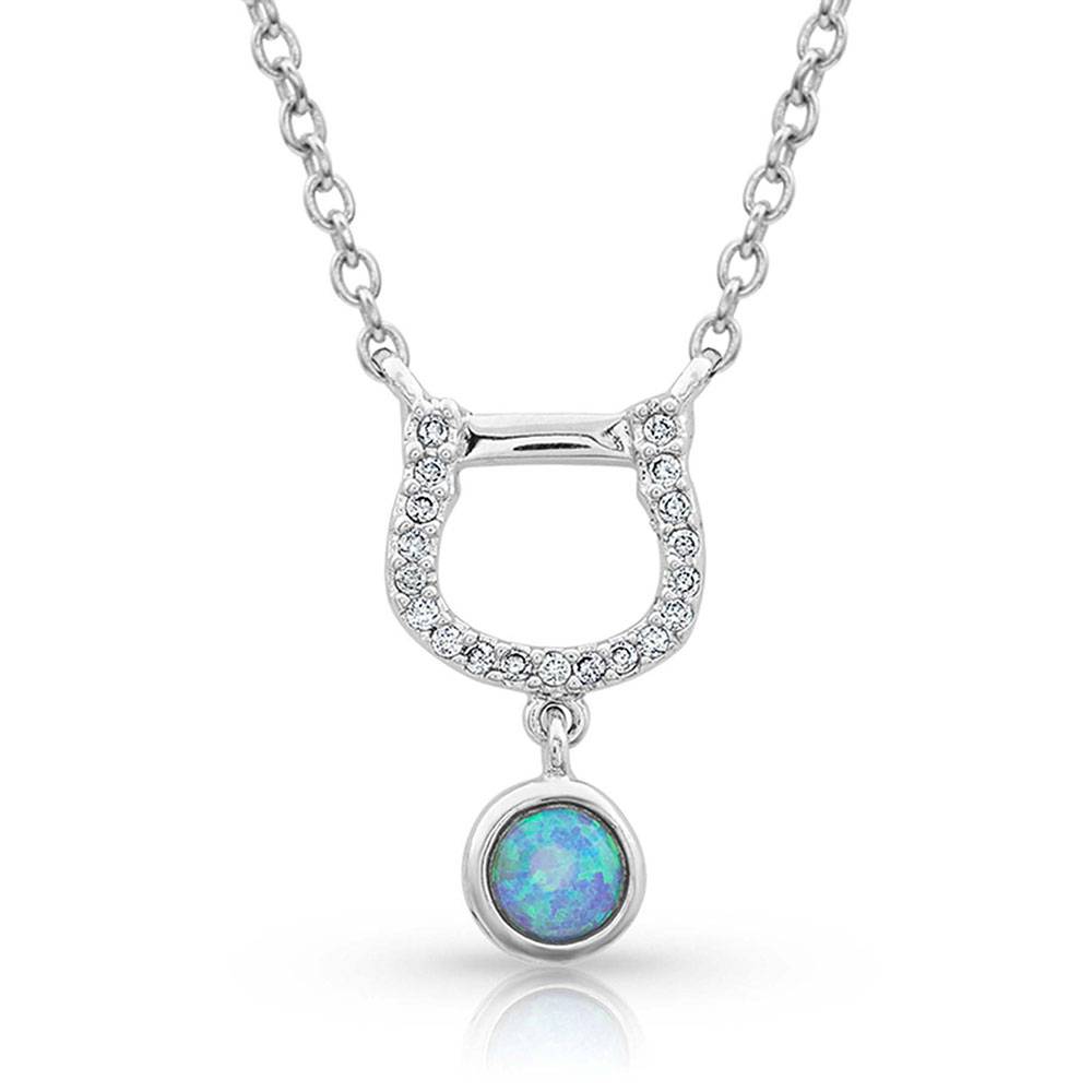 4-222096 Montana Silversmiths Horseshoe Opal Necklace sku 4-222096