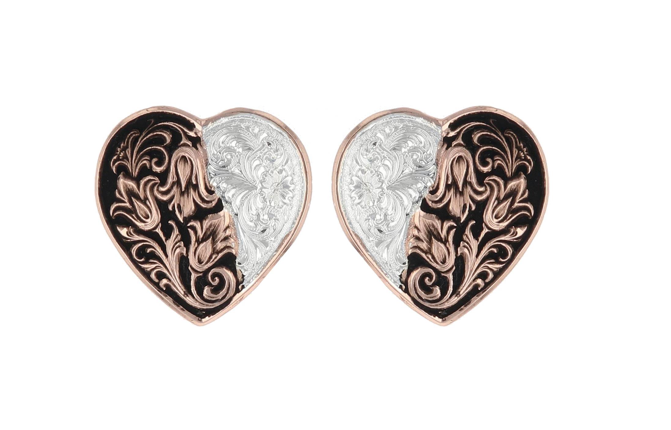 4-222101 Montana Silversmiths Heart Flower Earrings sku 4-222101