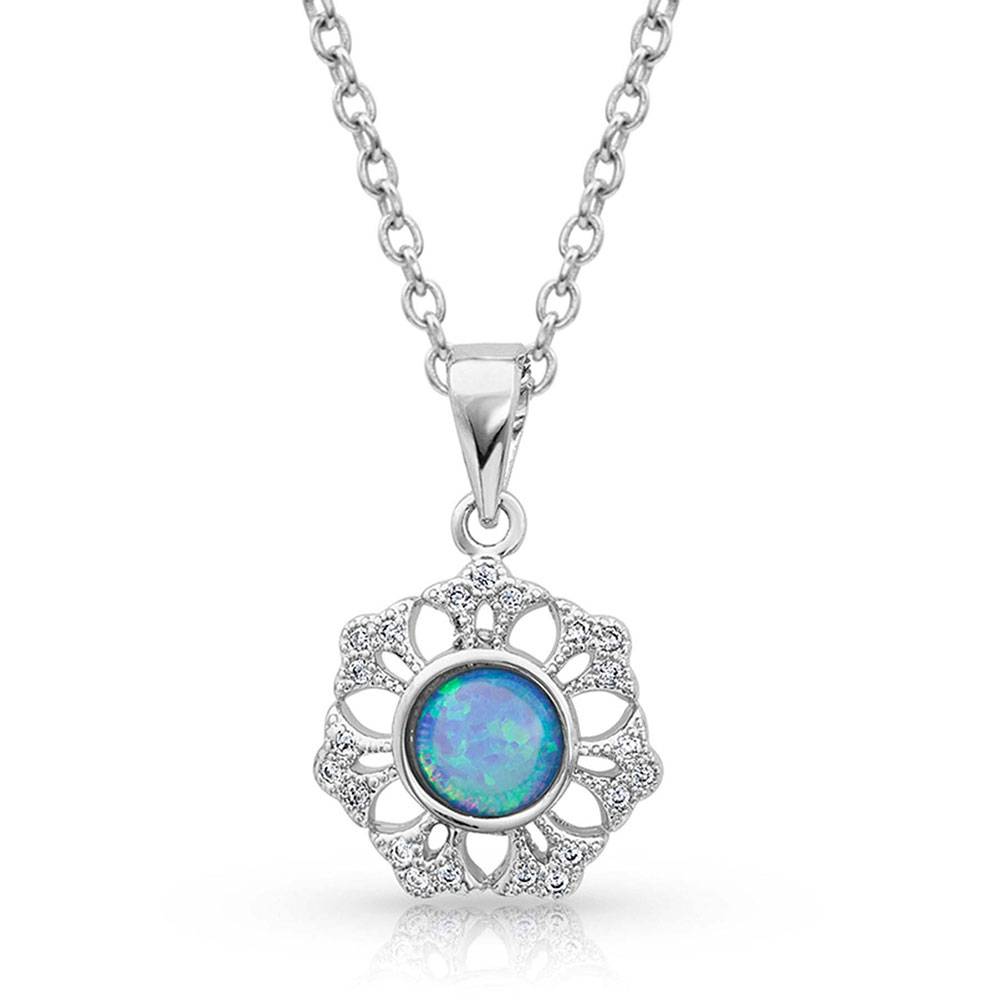 Montana Silversmiths River of Lights Snowflake Opal Necklace