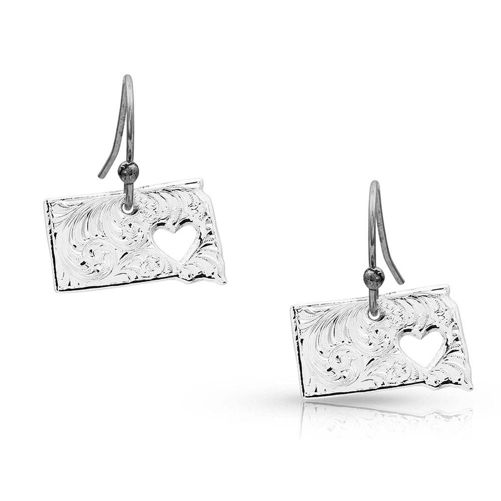 Montana Silversmiths I Heart South Dakota State Charm Earrings