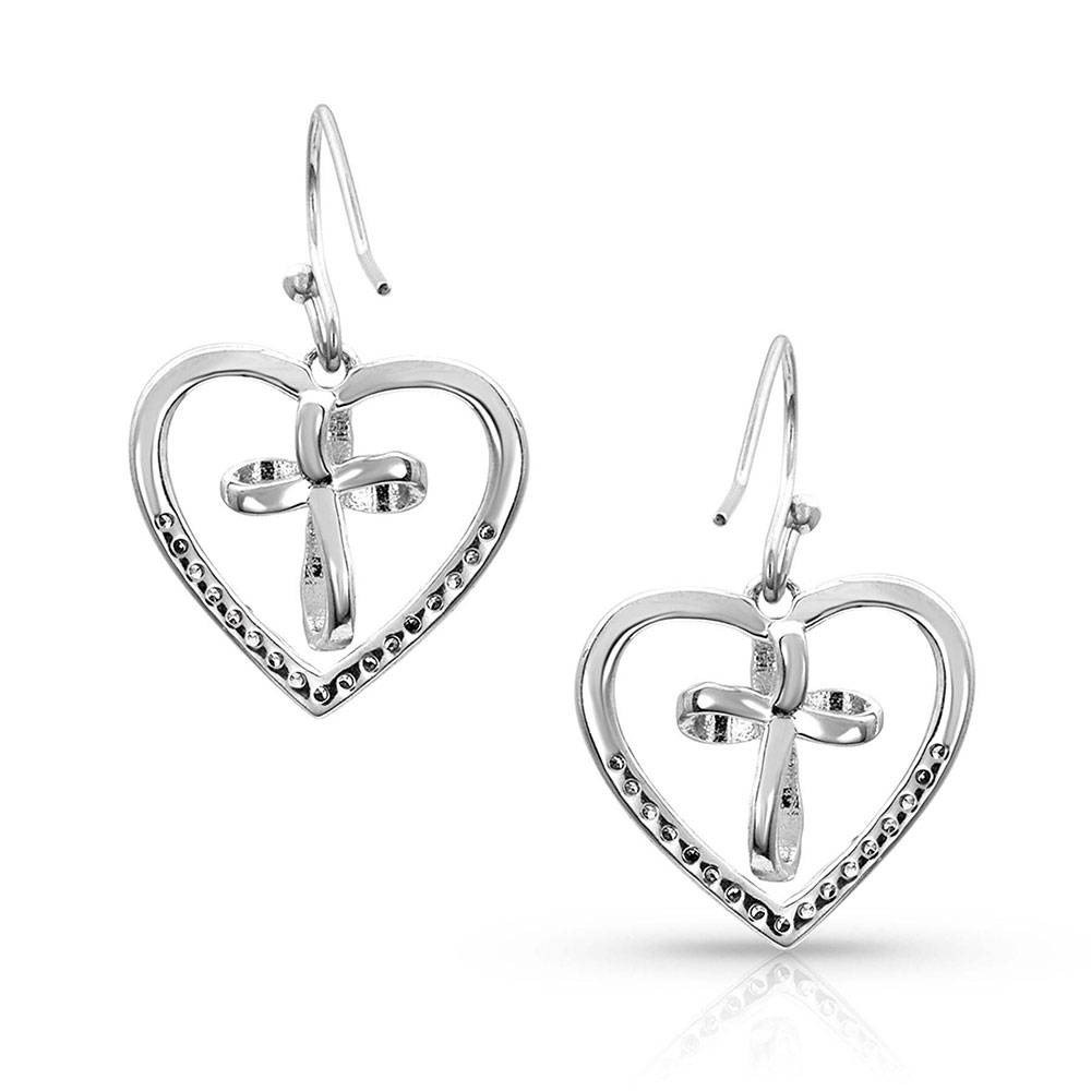 4-222115 Montana Silversmiths A Heart Made Whole Cross Earr sku 4-222115